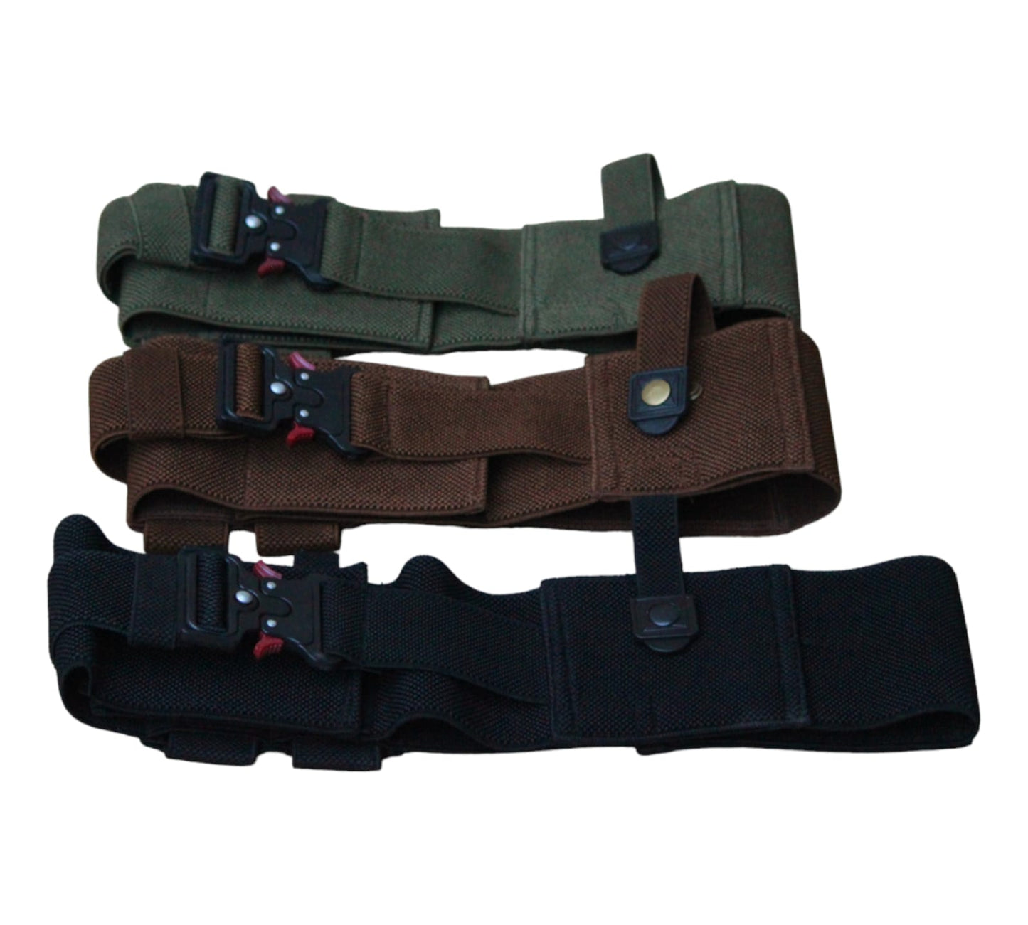 Elastic belt with 2 magazine and 1 universal pistol cover