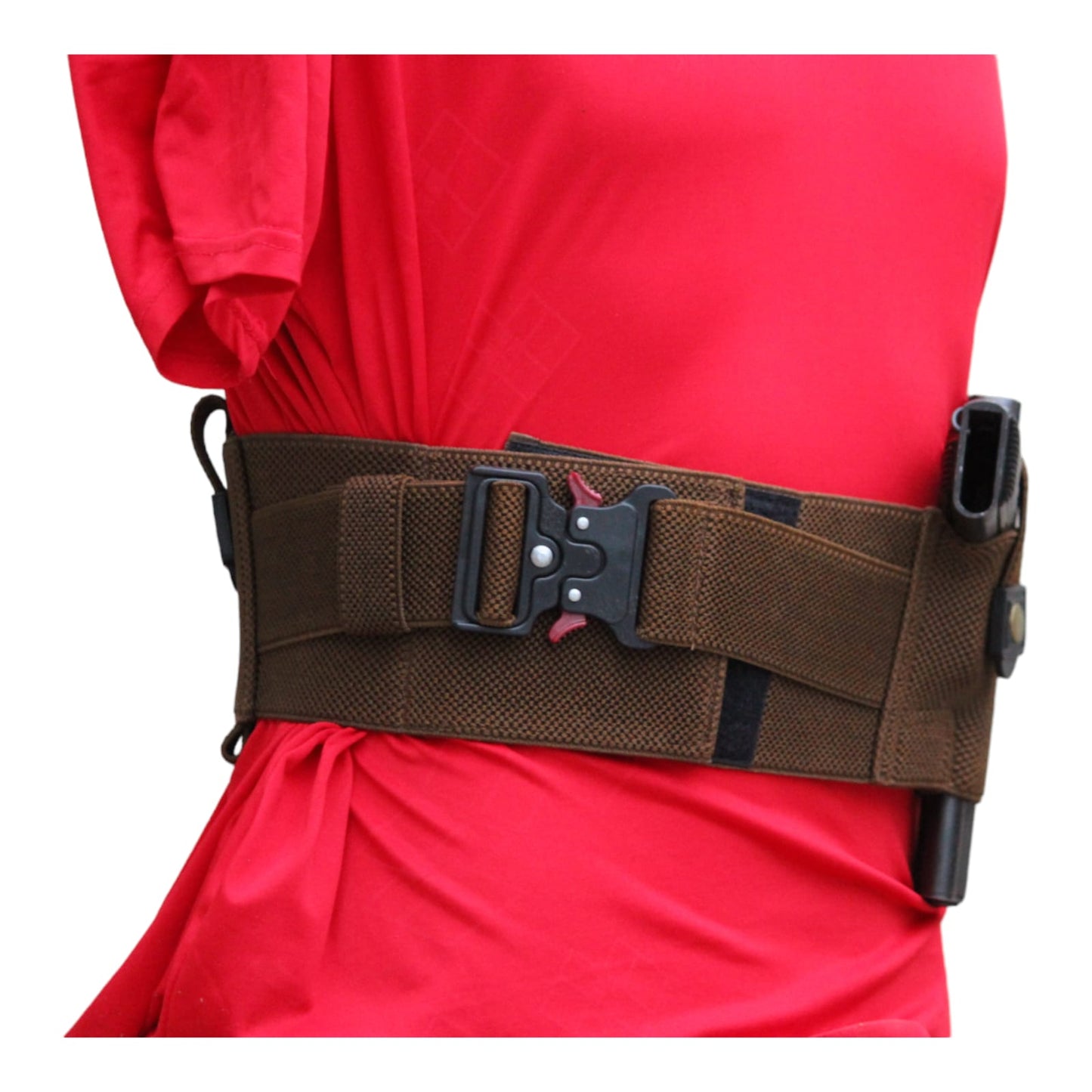 Elastic belt with 2 magazine and 1 universal pistol cover