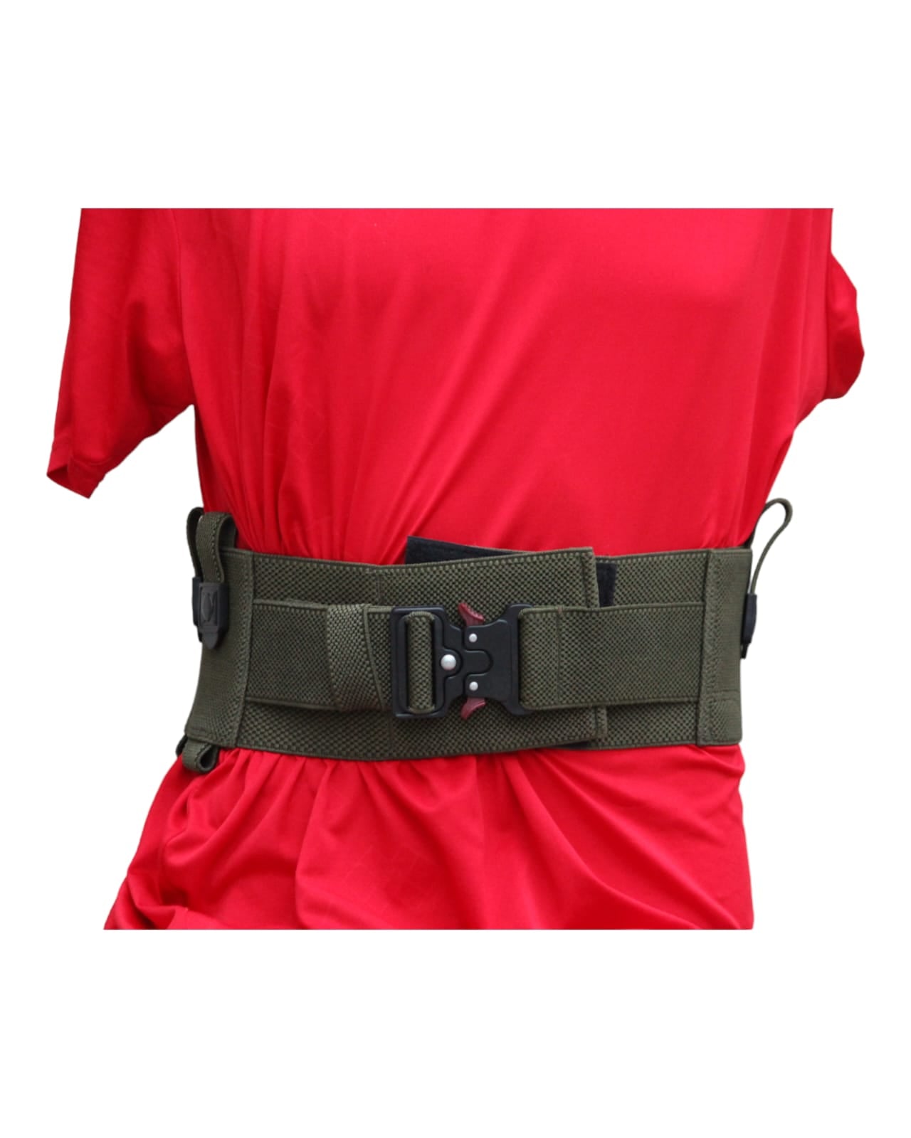 Elastic belt with 2 magazine and 1 universal pistol cover