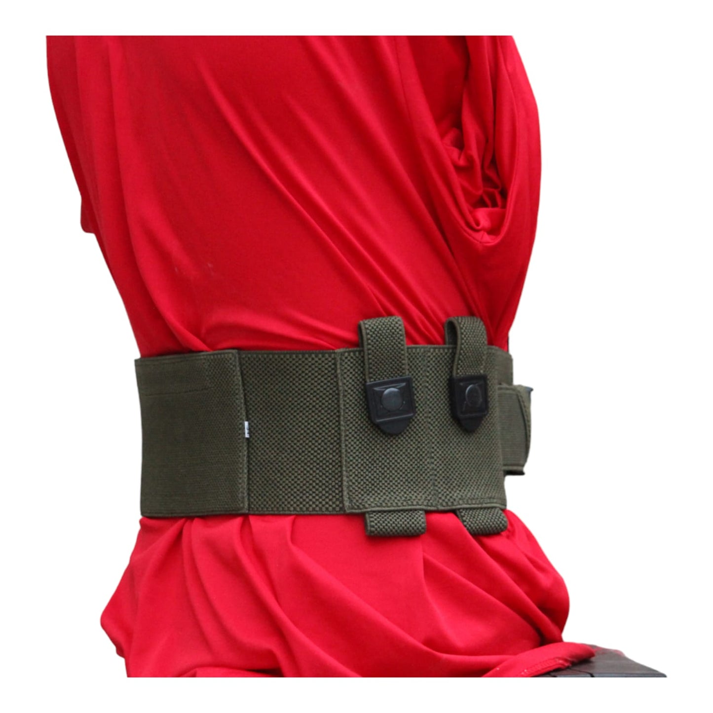 Elastic belt with 2 magazine and 1 universal pistol cover